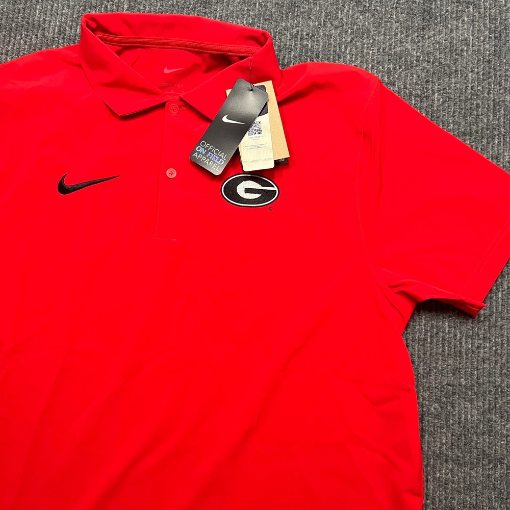 Nike Men’s Georgia Bulldogs Red Dri-FIT Polo